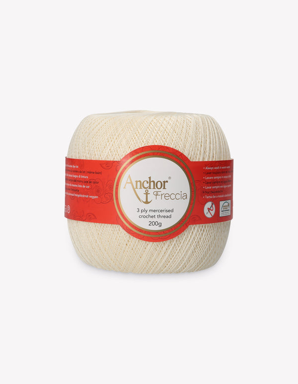 Anchor Freccia 20 Crochet Yarn 3ply 200g Ball - Cream (6650)