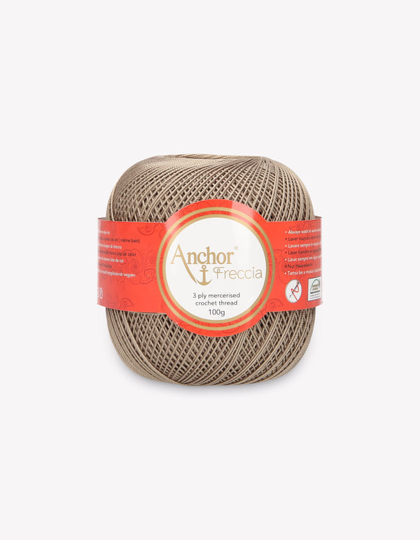 Anchor Freccia 8 Crochet Yarn 3ply 100g Ball - Brown (0392)