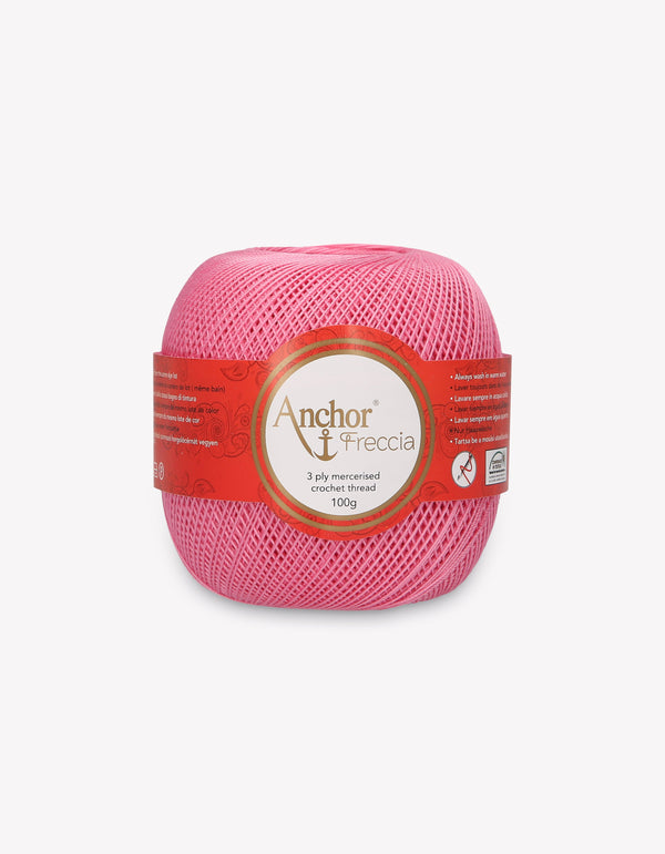 Anchor Freccia 12 Crochet Yarn 3ply 100g Ball - Pink (0075)