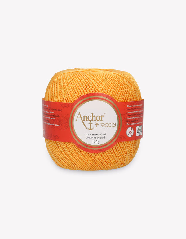 Anchor Freccia 12 Crochet Yarn 3ply 100g Ball - Light Orange (0302)