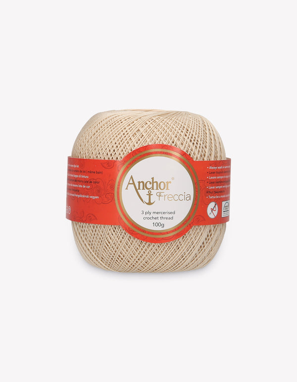 Anchor Freccia 12 Crochet Yarn 3ply 100g Ball - Beige (0387)