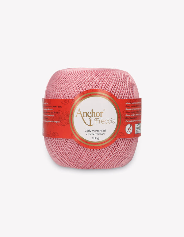 Anchor Freccia 12 Crochet Yarn 3ply 100g Ball - Pink (8316)