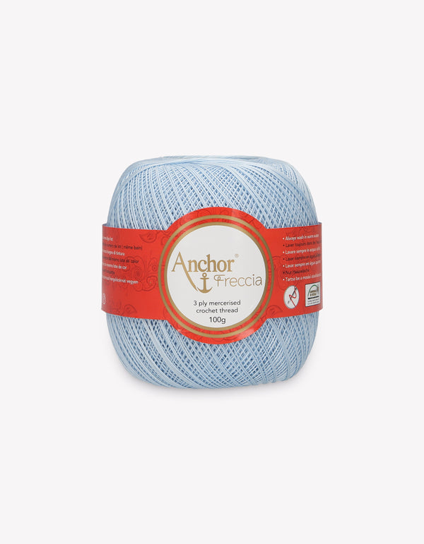 Anchor Freccia 16 Crochet Yarn 3ply 100g Ball - Pale Blue (0128)