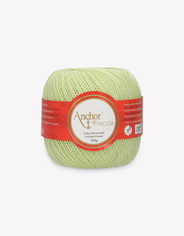 Anchor Freccia 16 Crochet Yarn 3ply 100g Ball - Pale Lime Green (0259)