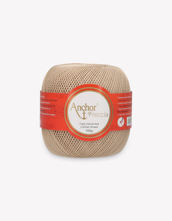 Anchor Freccia 16 Crochet Yarn 3ply 100g Ball - Beige Brown (0286)