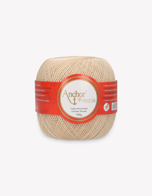 Anchor Freccia 16 Crochet Yarn 3ply 100g Ball - Beige (0387)