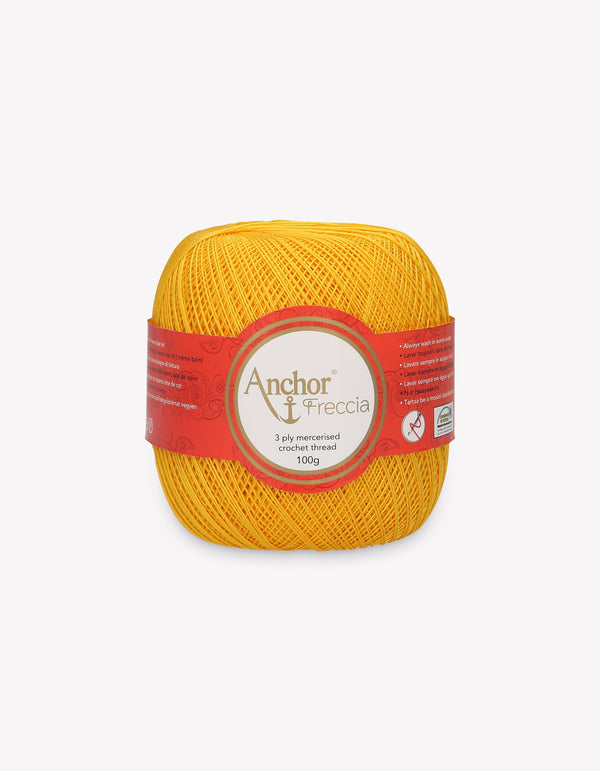 Anchor Freccia 16 Crochet Yarn 3ply 100g Ball - Dark Yellow (8298)