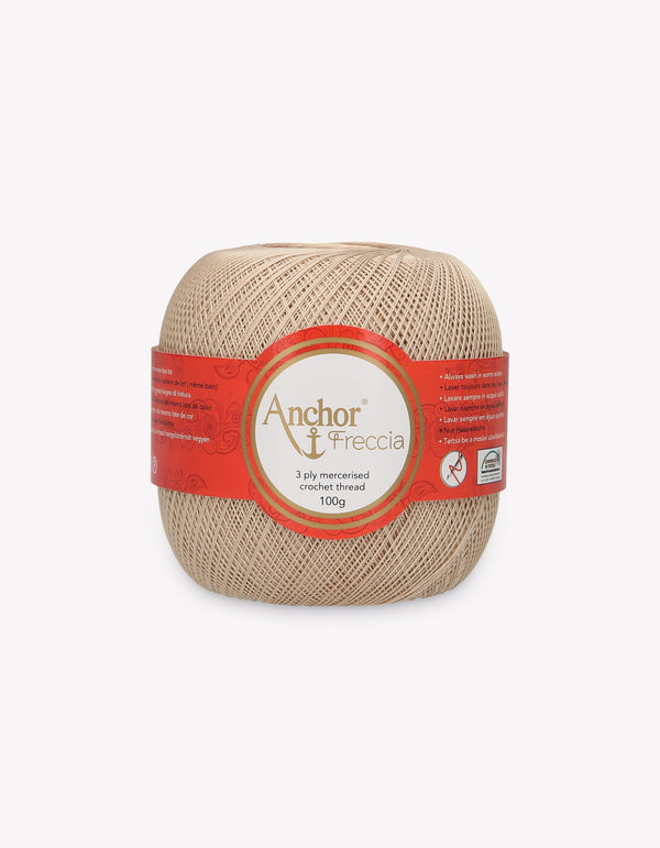 Anchor Freccia 20 Crochet Yarn 3ply 100g Ball - Beige Brown (0286)