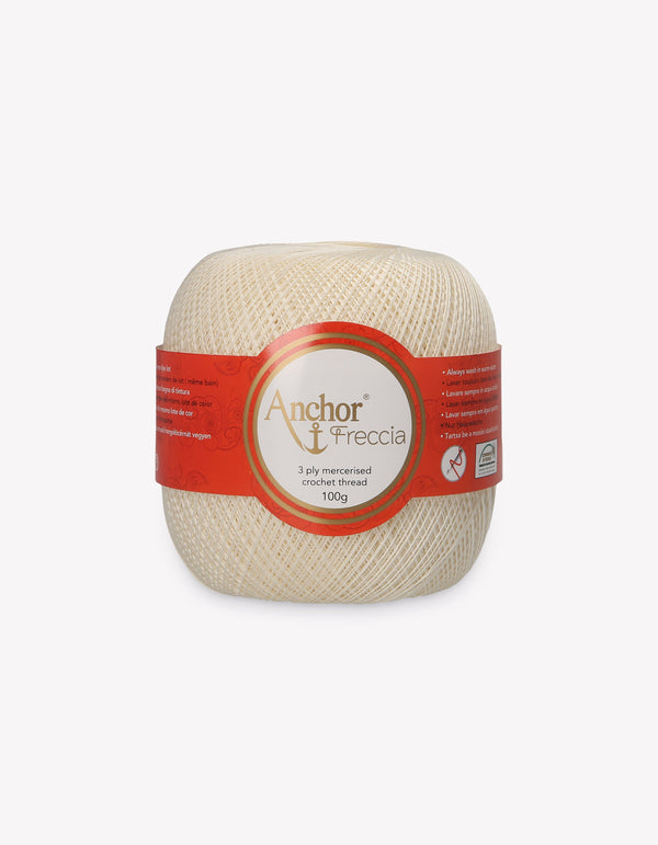 Anchor Freccia 20 Crochet Yarn 3ply 100g Ball - Cream (6650)