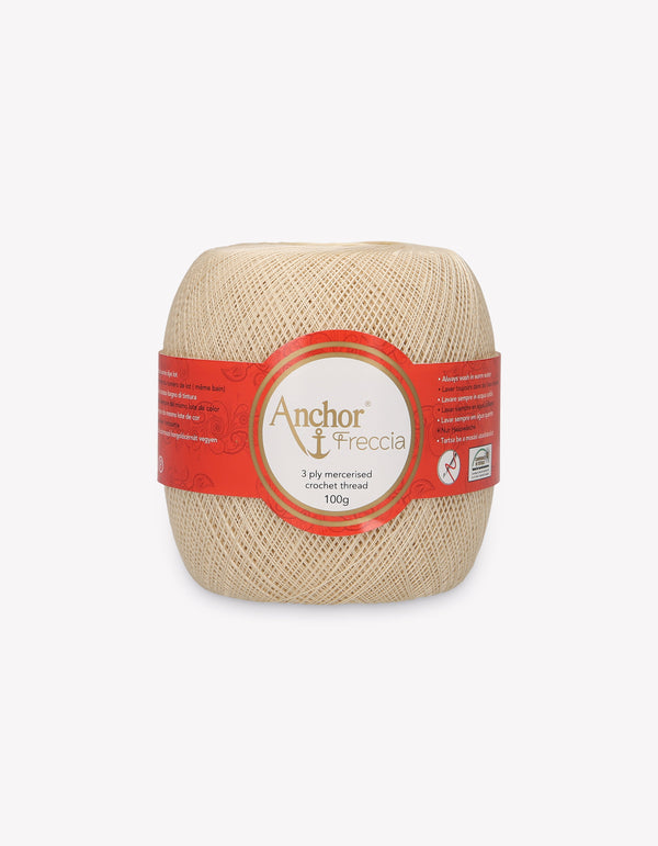 Anchor Freccia 25 Crochet Yarn 3ply 100g Ball - Beige (0387)