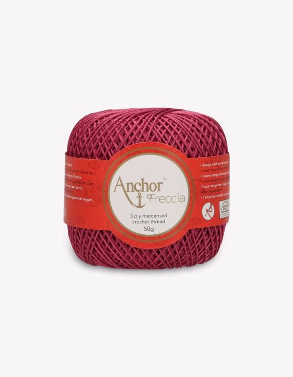 Anchor Freccia 6 Crochet Yarn 3ply 50g Ball - Fuchsia (0068)