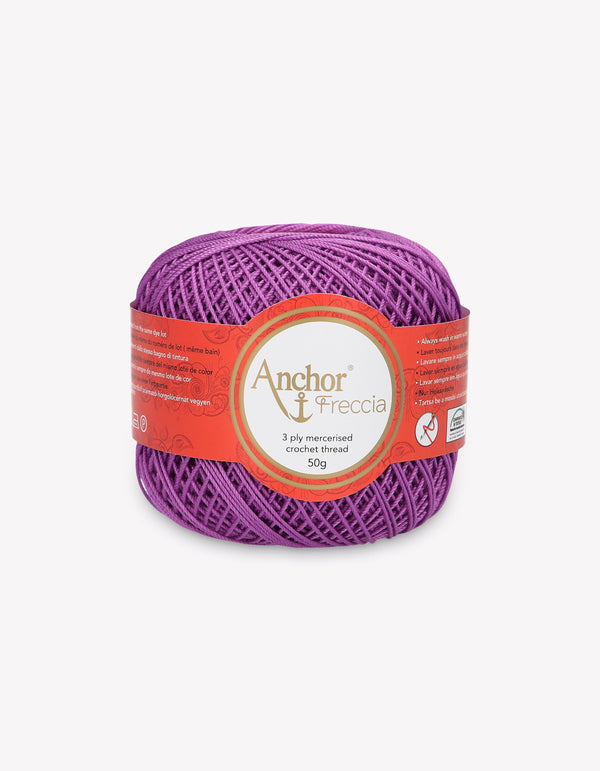 Anchor Freccia 6 Crochet Yarn 3ply 50g Ball - Violet (0092)