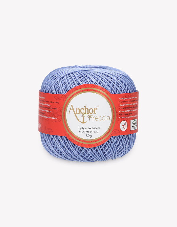 Anchor Freccia 6 Crochet Yarn 3ply 50g Ball - Light Ultramarine (0117)