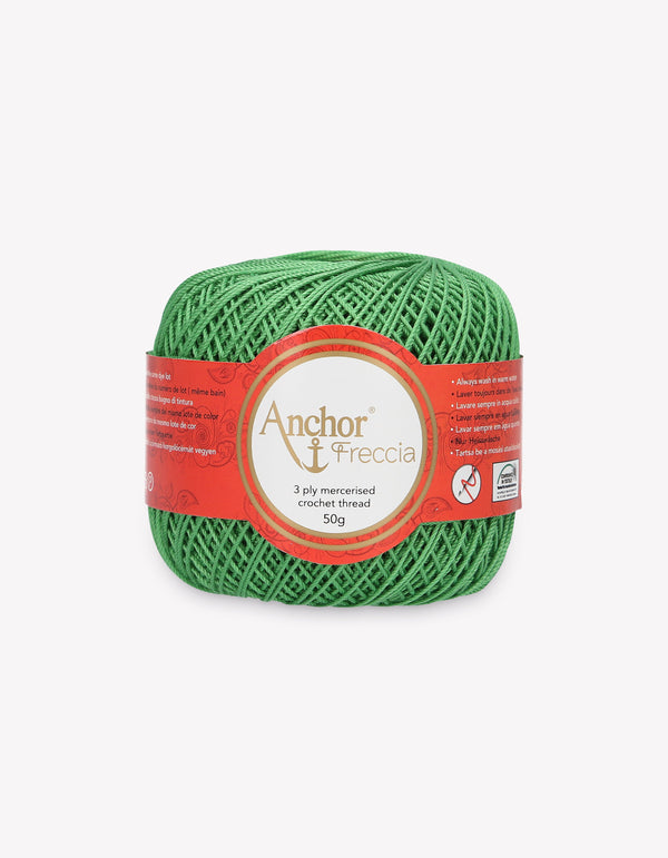 Anchor Freccia 6 Crochet Yarn 3ply 50g Ball - Leaf Green (0242)