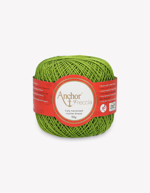 Anchor Freccia 6 Crochet Yarn 3ply 50g Ball - Yellow Green (0255)