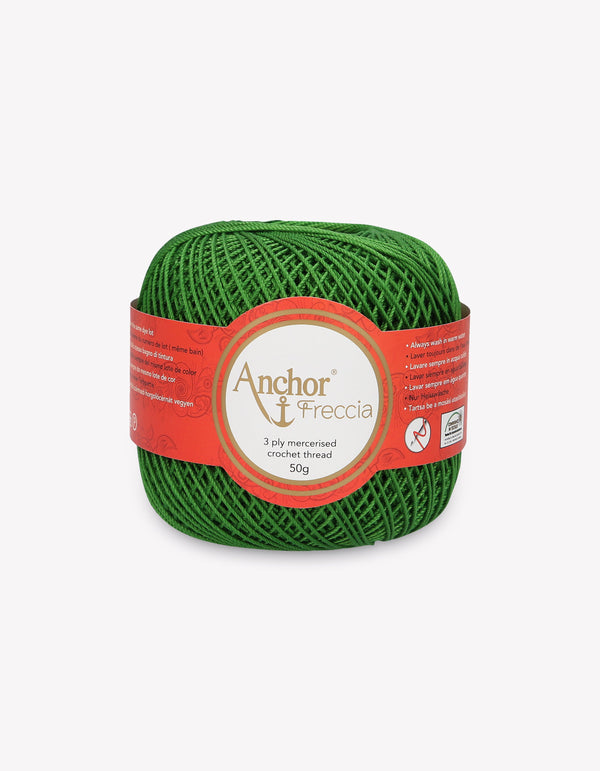 Anchor Freccia 6 Crochet Yarn 3ply 50g Ball - Green (0258)