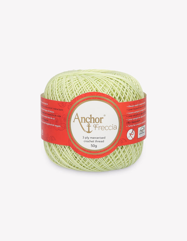 Anchor Freccia 6 Crochet Yarn 3ply 50g Ball - Pale Lime Green (0259)