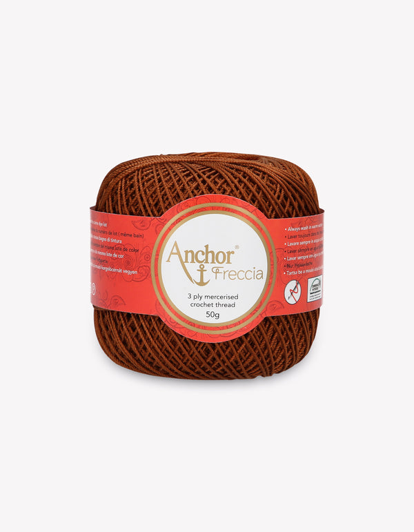 Anchor Freccia 6 Crochet Yarn 3ply 50g Ball - Burnt Bronze (0294)