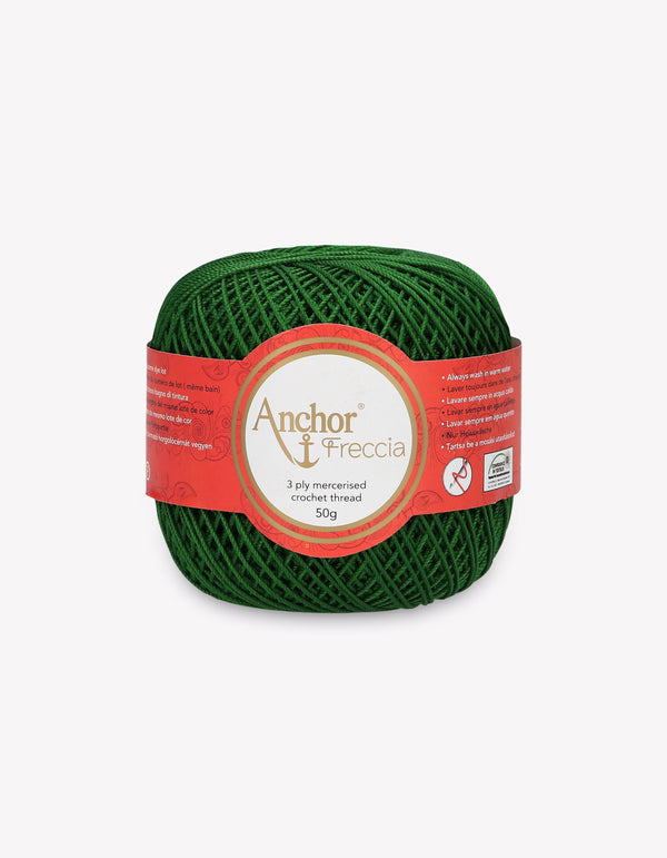 Anchor Freccia 6 Crochet Yarn 3ply 50g Ball - Dark Green (0322)