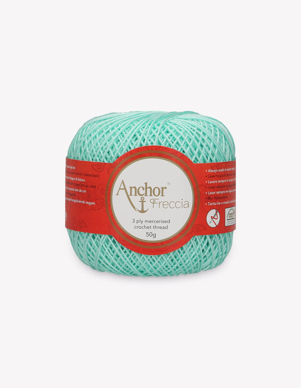 Anchor Freccia 6 Crochet Yarn 3ply 50g Ball - Light Turquoise (0385)