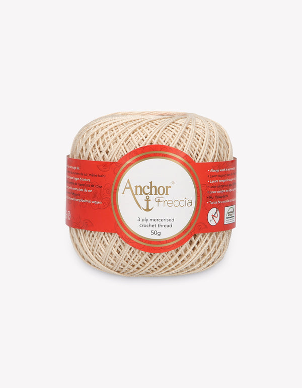 Anchor Freccia 6 Crochet Yarn 3ply 50g Ball - Beige (0387)
