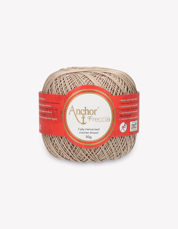 Anchor Freccia 6 Crochet Yarn 3ply 50g Ball - Taupe (0388)