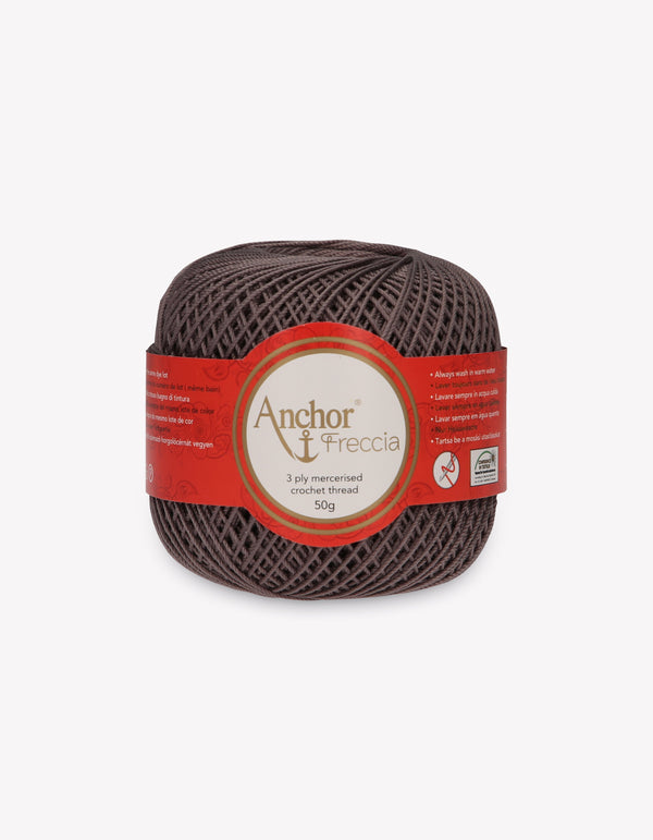 Anchor Freccia 6 Crochet Yarn 3ply 50g Ball - Dark Brown (0589)