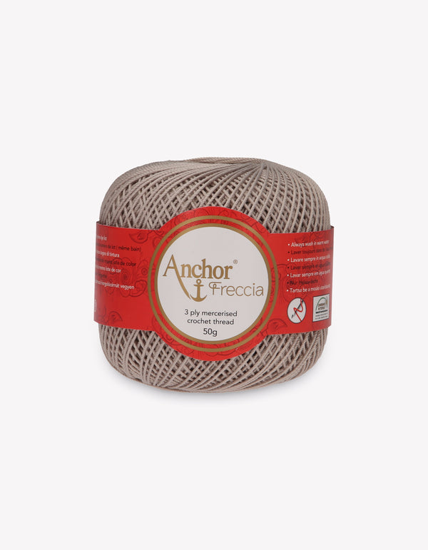 Anchor Freccia 6 Crochet Yarn 3ply 50g Ball - Taupe (0590)
