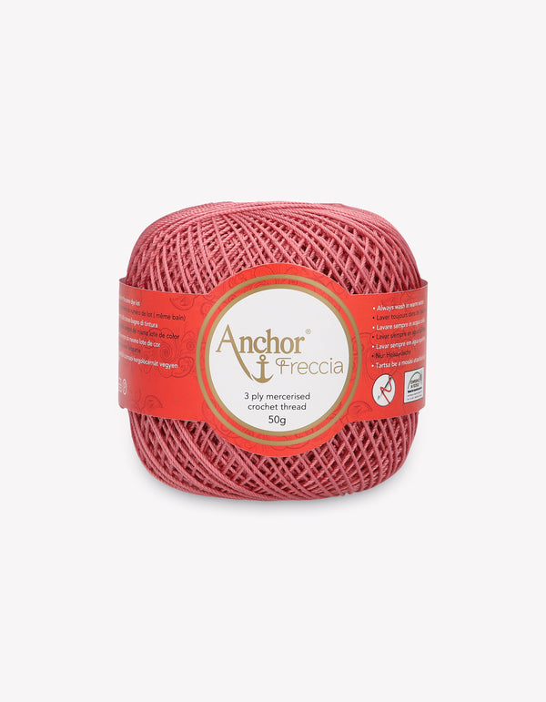 Anchor Freccia 6 Crochet Yarn 3ply 50g Ball - Dark Pink (0895)