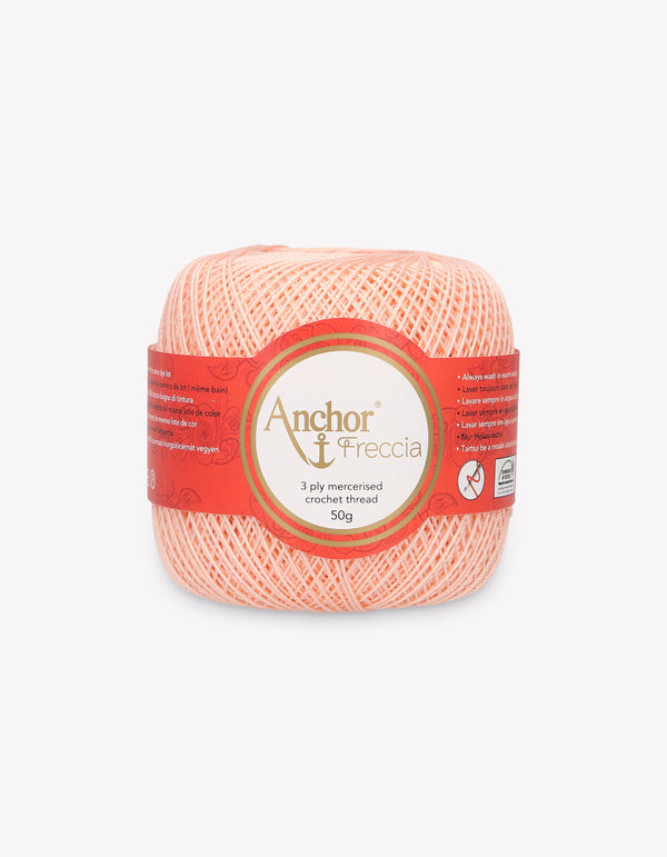 Anchor Freccia 12 Crochet Yarn 3ply 50g Ball - Salmon Pink (0006)