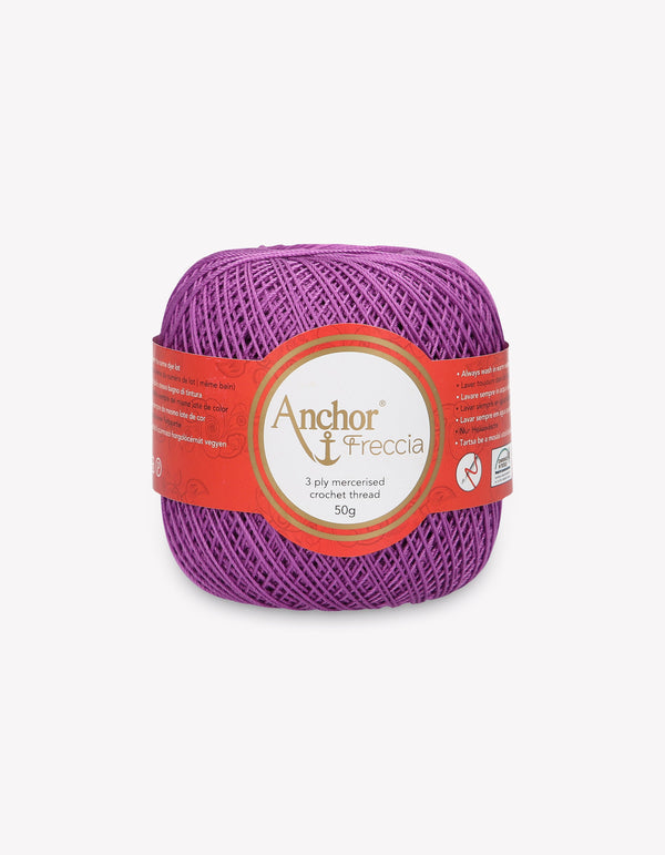 Anchor Freccia 12 Crochet Yarn 3ply 50g Ball - Violet (0092)