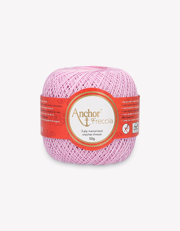 Anchor Freccia 12 Crochet Yarn 3ply 50g Ball - Pale Lilac (0103)