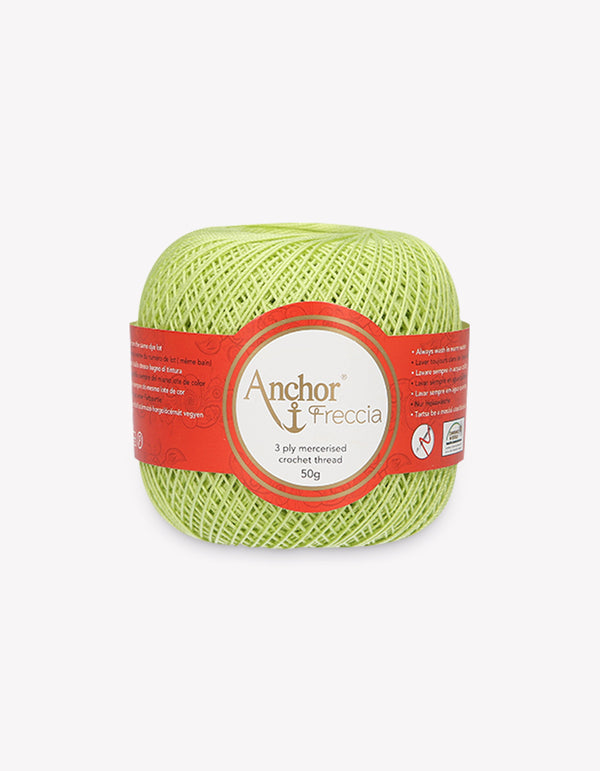 Anchor Freccia 12 Crochet Yarn 3ply 50g Ball - Pale Green (0253)
