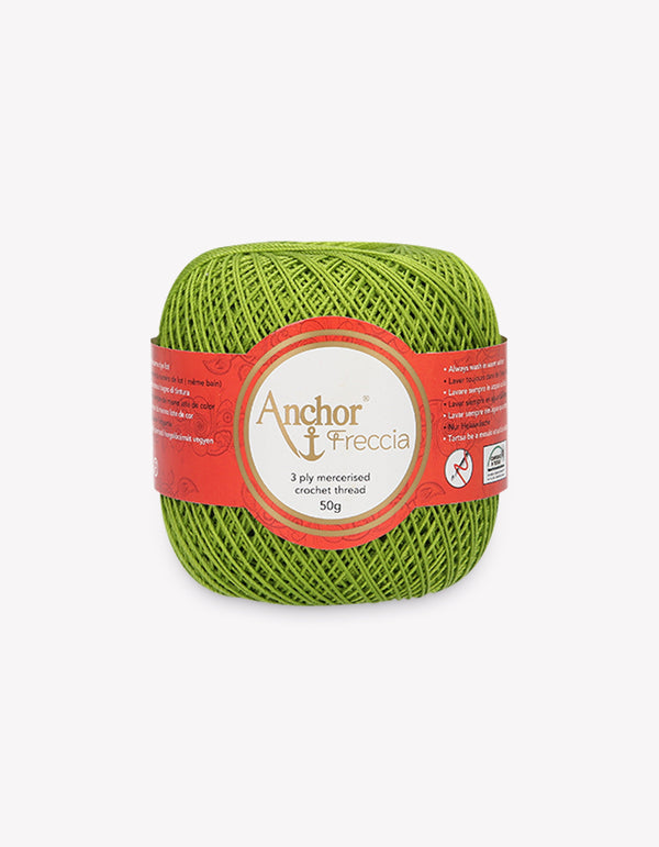 Anchor Freccia 12 Crochet Yarn 3ply 50g Ball - Yellow Green (0255)
