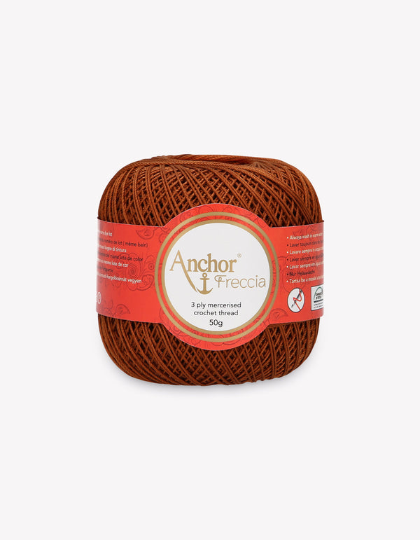 Anchor Freccia 12 Crochet Yarn 3ply 50g Ball - Burnt Bronze (0294)