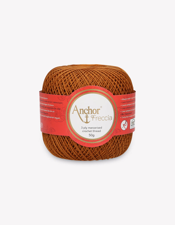 Anchor Freccia 12 Crochet Yarn 3ply 50g Ball - Copper (0309)