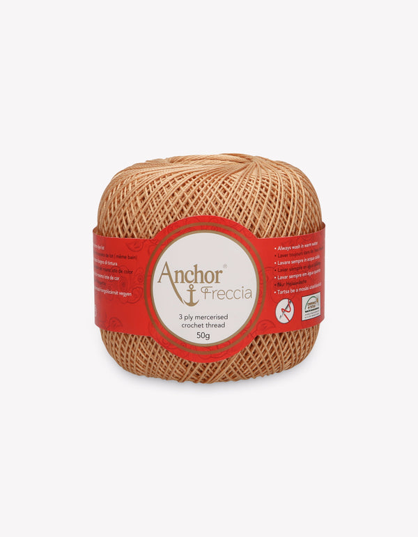 Anchor Freccia 12 Crochet Yarn 3ply 50g Ball - Beige Brown (0367)