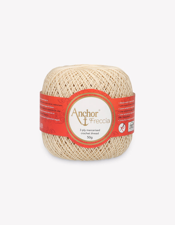 Anchor Freccia 12 Crochet Yarn 3ply 50g Ball - Beige (0387)