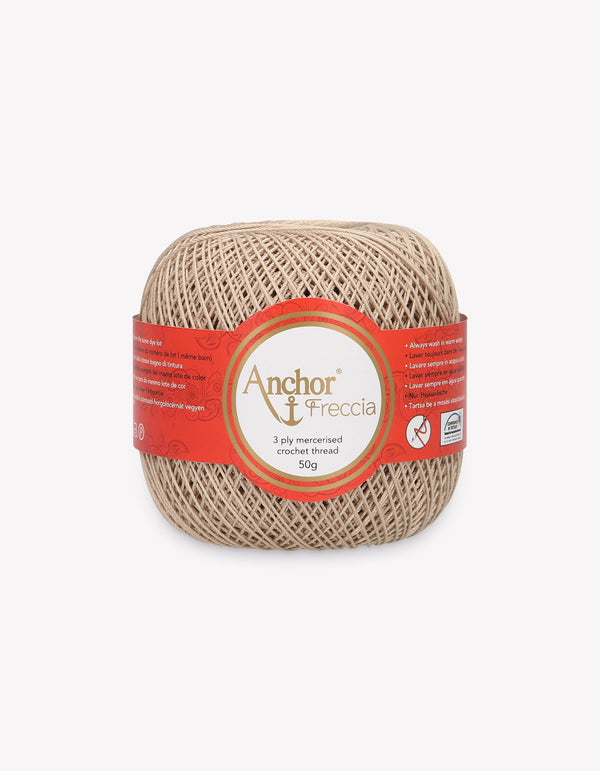 Anchor Freccia 12 Crochet Yarn 3ply 50g Ball - Taupe (0388)