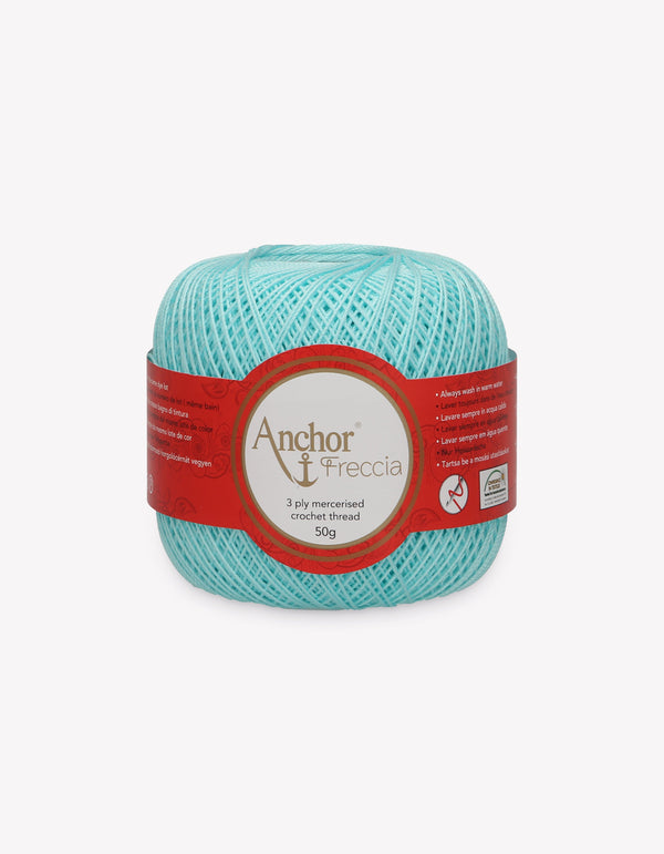 Anchor Freccia 12 Crochet Yarn 3ply 50g Ball - Turquoise (0432)