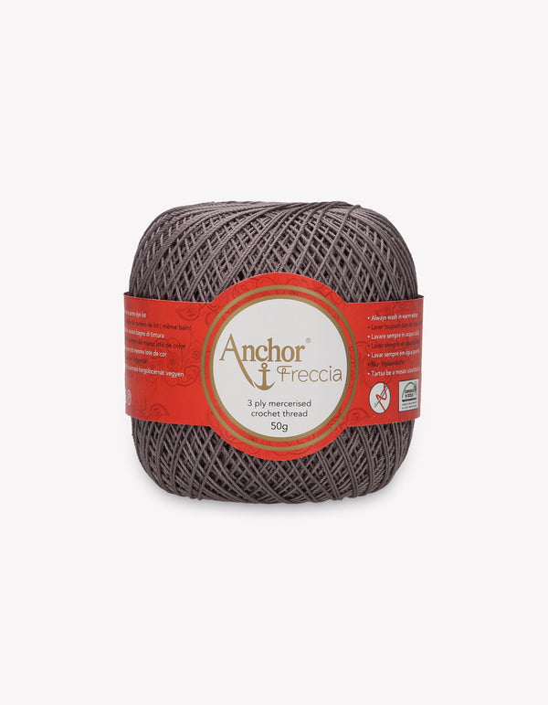 Anchor Freccia 12 Crochet Yarn 3ply 50g Ball - Dark Brown (0589)