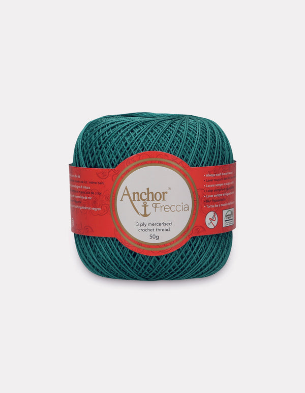 Anchor Freccia 12 Crochet Yarn 3ply 50g Ball - Petrol (0666)