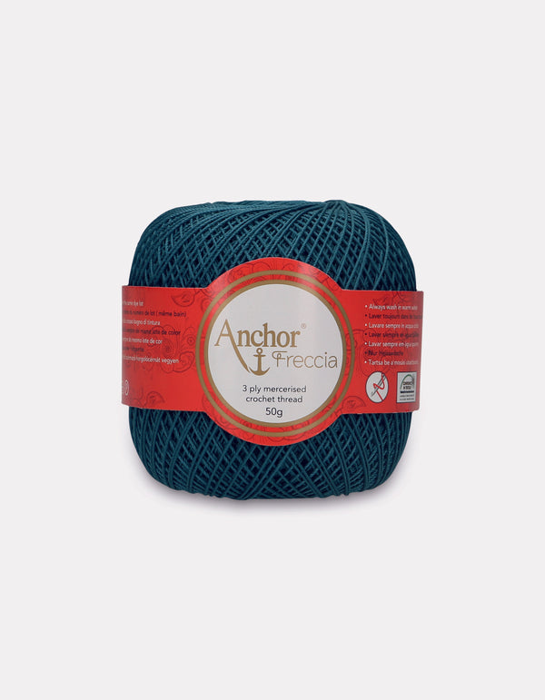 Anchor Freccia 12 Crochet Yarn 3ply 50g Ball - Deep Petrol (0671)