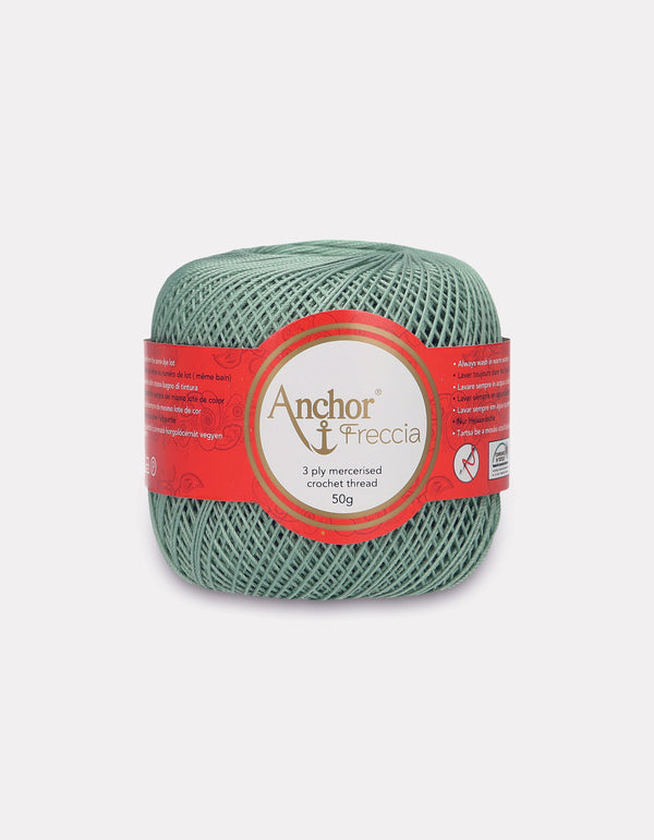 Anchor Freccia 12 Crochet Yarn 3ply 50g Ball - Light Green (0875)