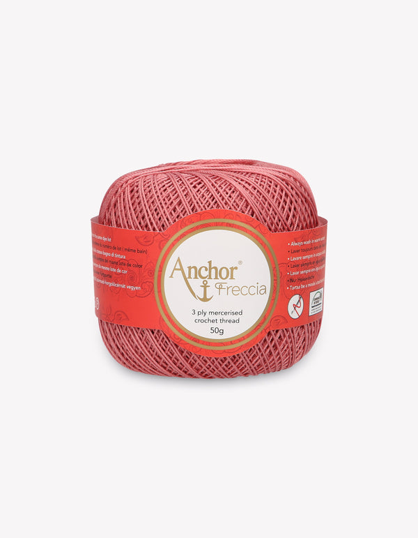 Anchor Freccia 12 Crochet Yarn 3ply 50g Ball - Dark Pink (0895)