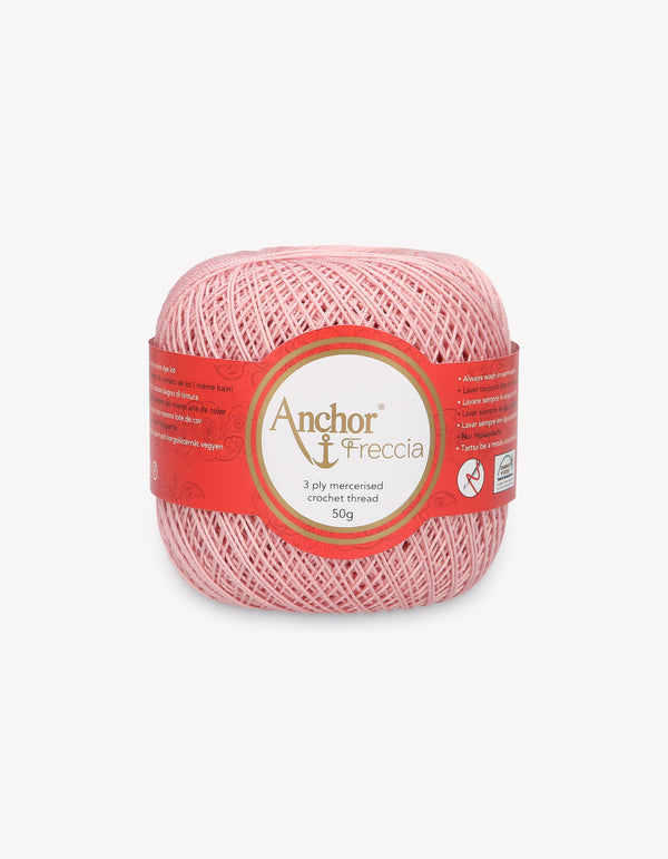 Anchor Freccia 12 Crochet Yarn 3ply 50g Ball - Pink (0968)