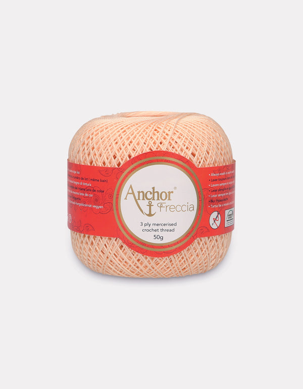 Anchor Freccia 12 Crochet Yarn 3ply 50g Ball - Peach (1010)