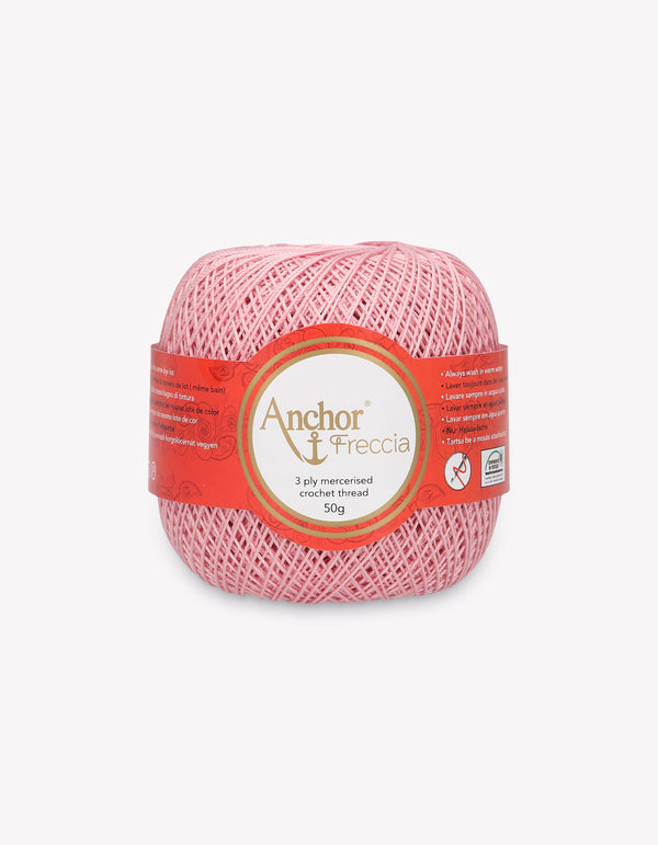 Anchor Freccia 12 Crochet Yarn 3ply 50g Ball - Pink (8316)