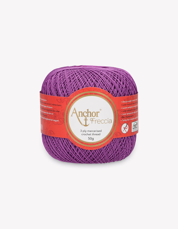 Anchor Freccia 16 Crochet Yarn 3ply 50g Ball - Violet (0092)