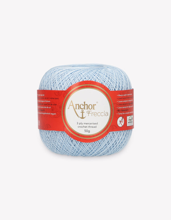 Anchor Freccia 16 Crochet Yarn 3ply 50g Ball - Pale Blue (0128)